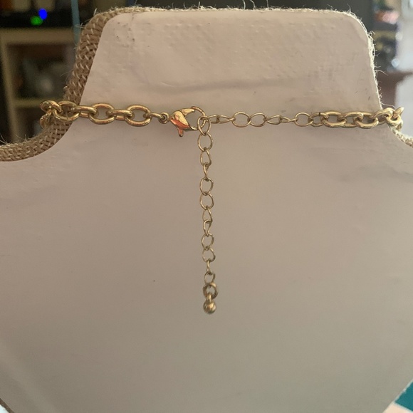 Francesca's Collections Black & Gray Round Stone Necklace - NWOT - Neutral Gems - Picture 4 of 9